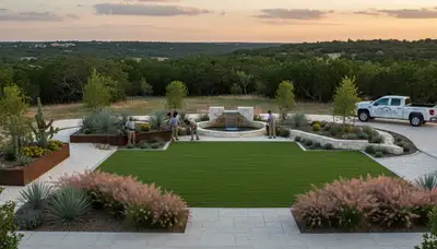 Landscape maintenance team serving San Antonio, TX for residential and commercial properties