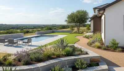 San Antonio, TX landscaping crew providing professional yard maintenance and landscape services
