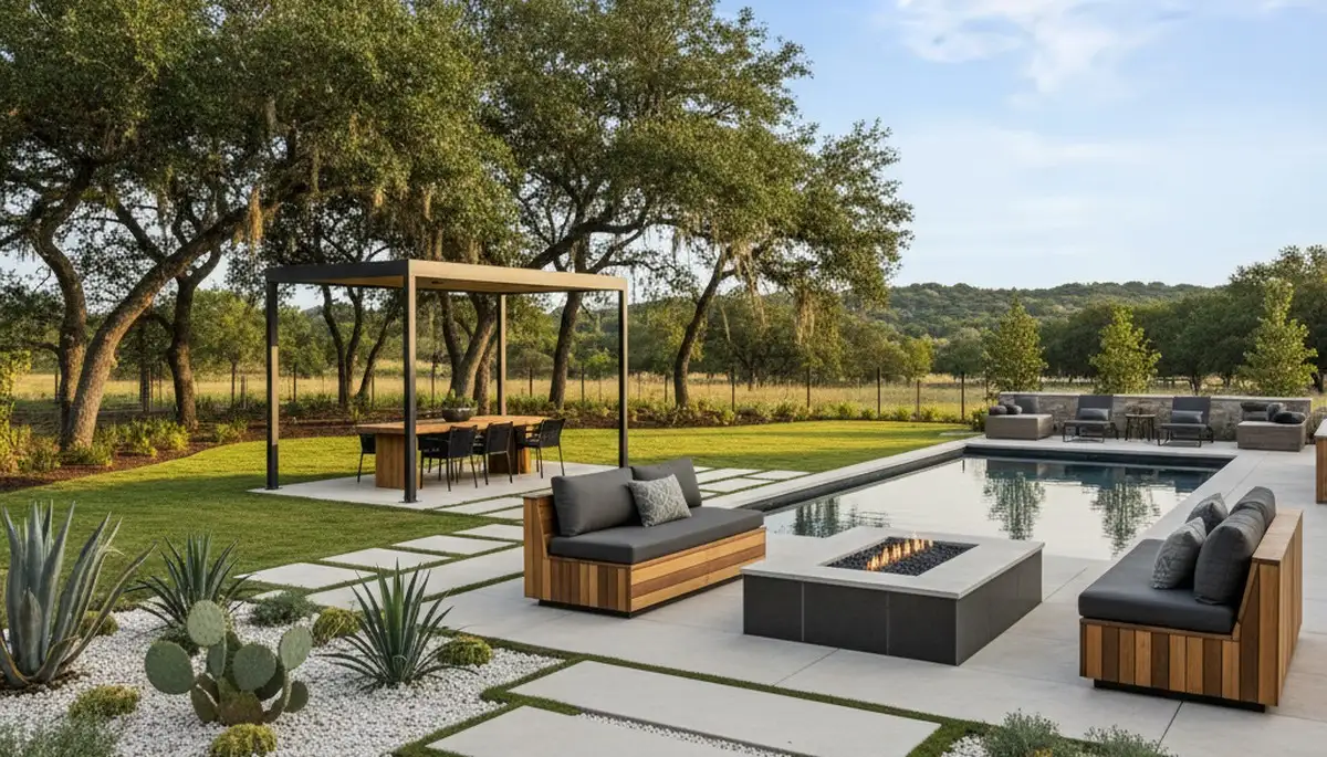 Landscaping crew serving San Antonio, TX with professional yard and garden maintenance services