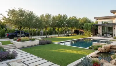 Landscaping team in San Antonio, TX providing professional lawn and landscape services
