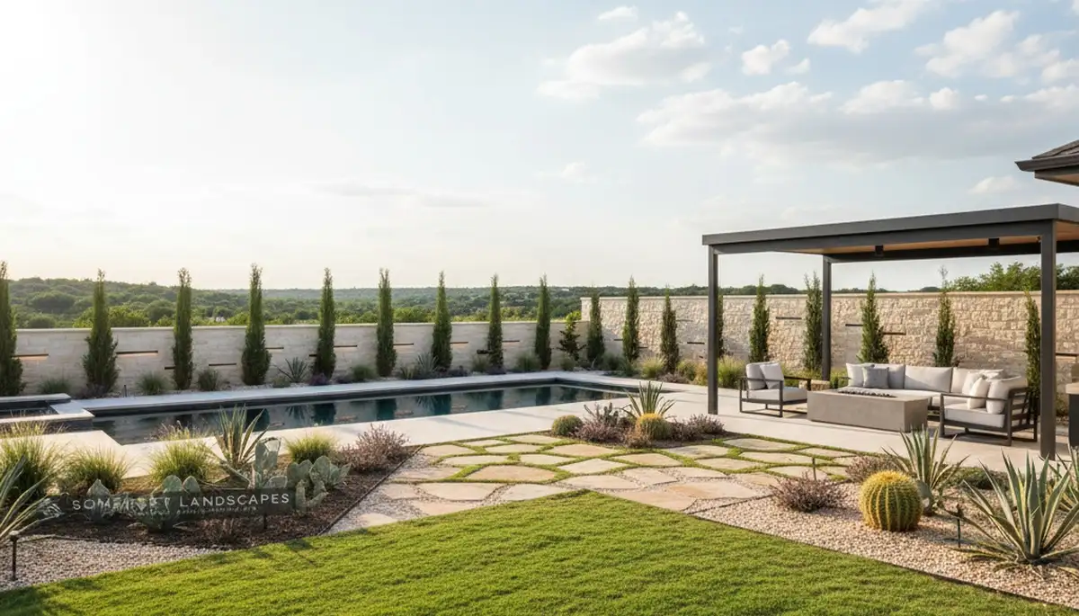 Landscaping crew serving San Antonio, TX with professional yard maintenance and outdoor design services